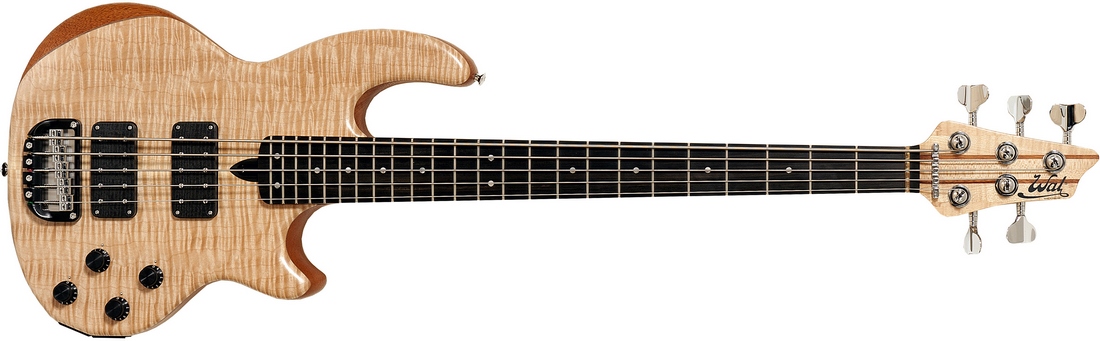 5-string Mk2 with flame maple facings and an ebony fingerboard.