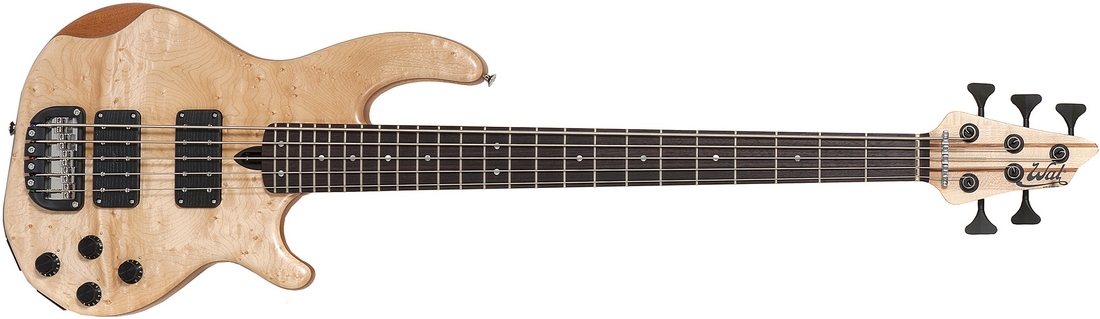 5-string Mk3 with birdseye maple facings and black tuners.