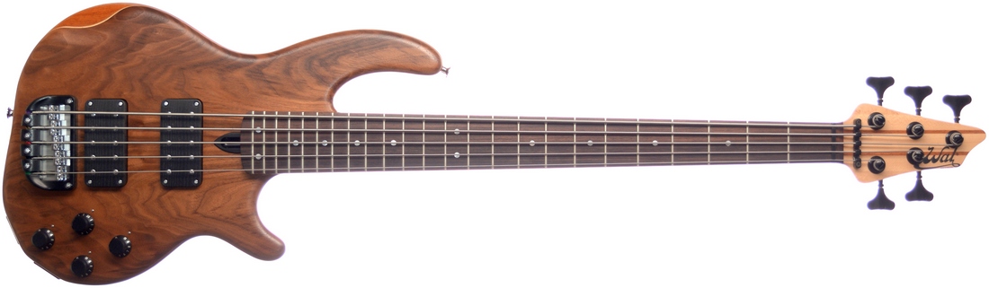 5-string Mk3 with American walnut facings, a rosewood fingerboard and black tuners & retainer.