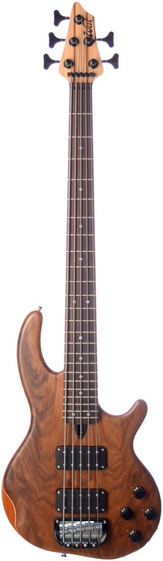 5-string Mk3 with American walnut facings, a rosewood fingerboard and black tuners & retainer.