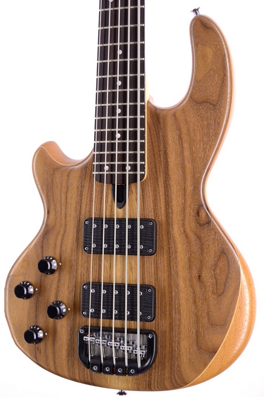 5-string left-handed Mk2 with American walnut facings.