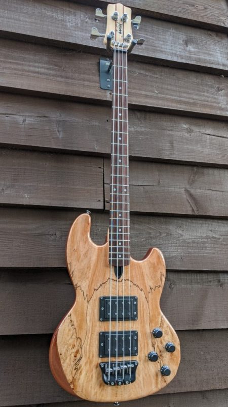 Mk1 with spalted maple facings and a clear gloss body finish.